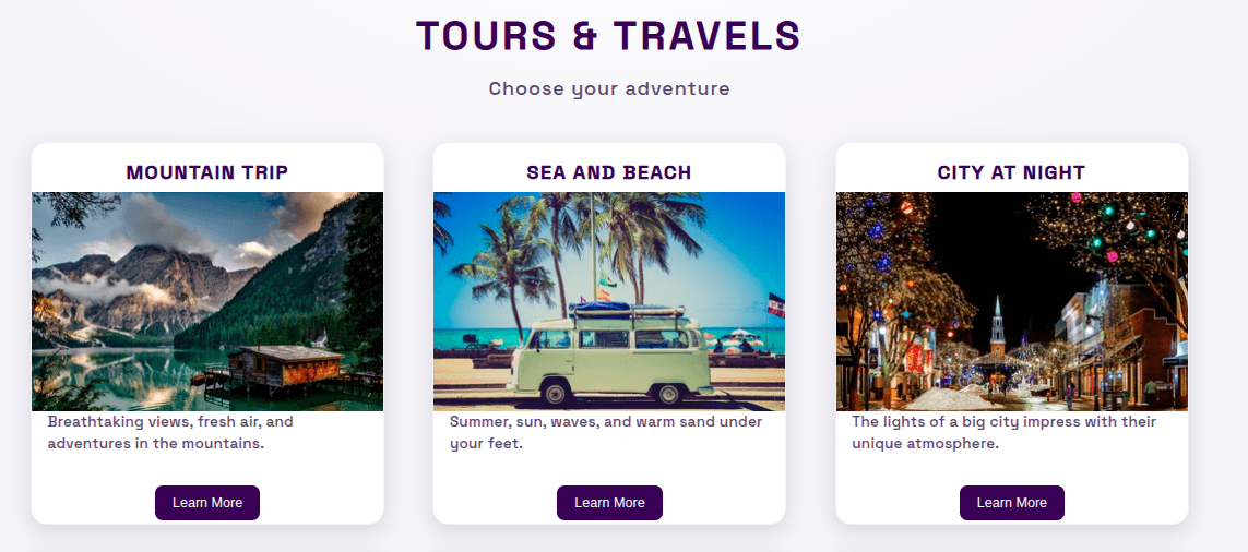 Interactive Travel Cards details