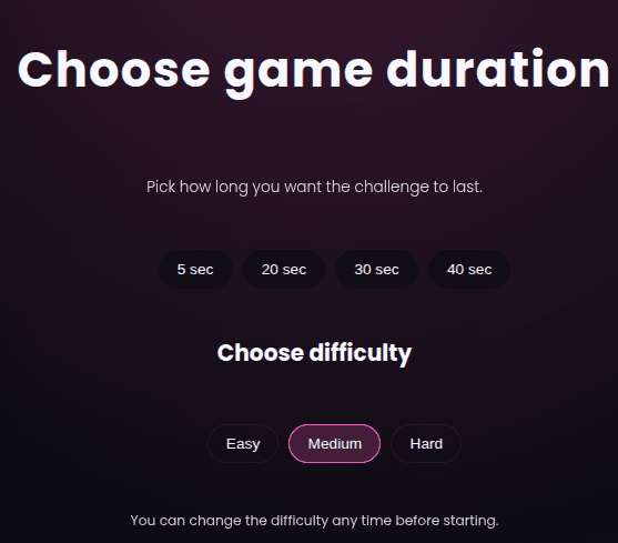 Reaction Speed Game screenshot